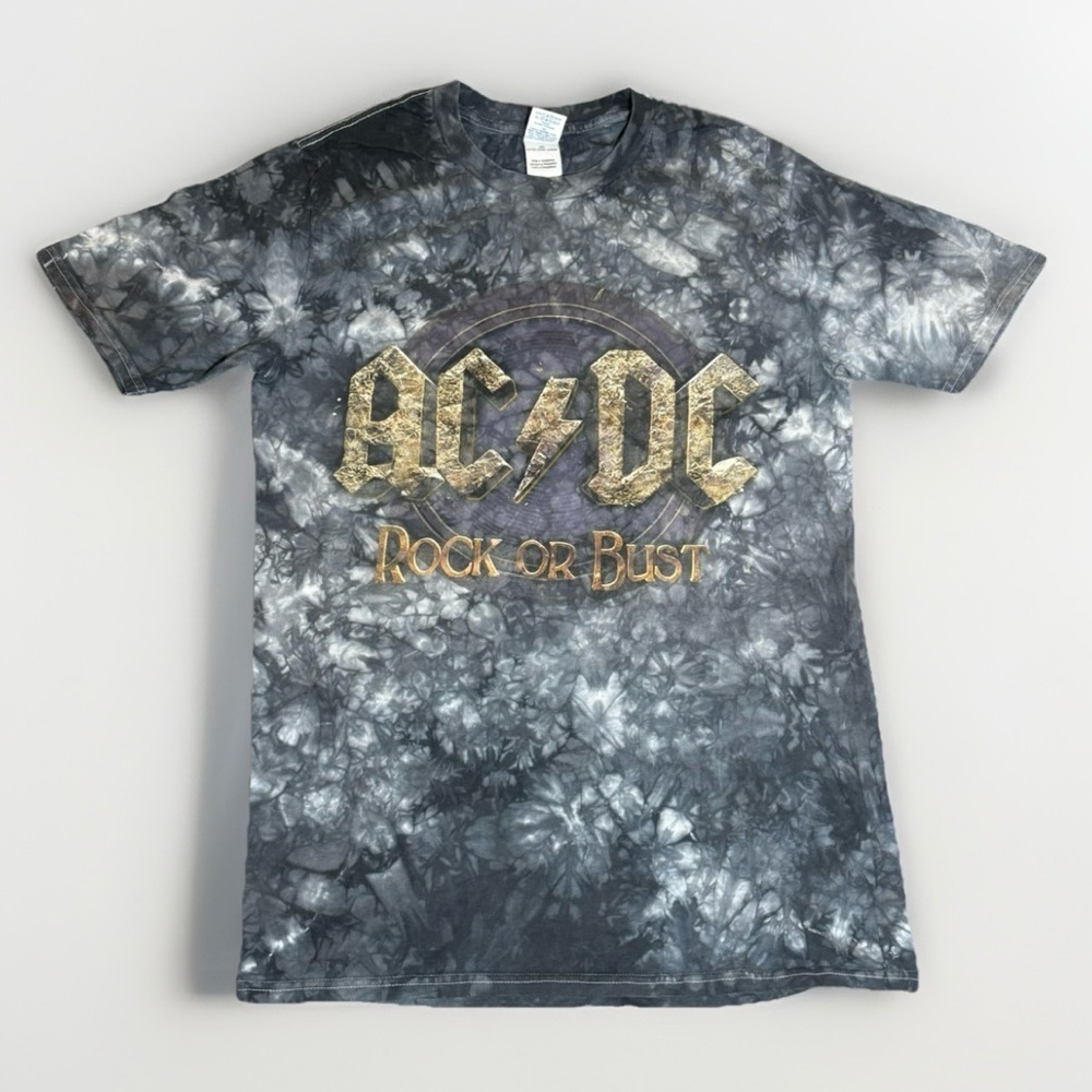 Ac/Dc.”Rock Or Bust” World Tour 2015 Shirt. Blue Sz. M Gray - Picture 1 of 8